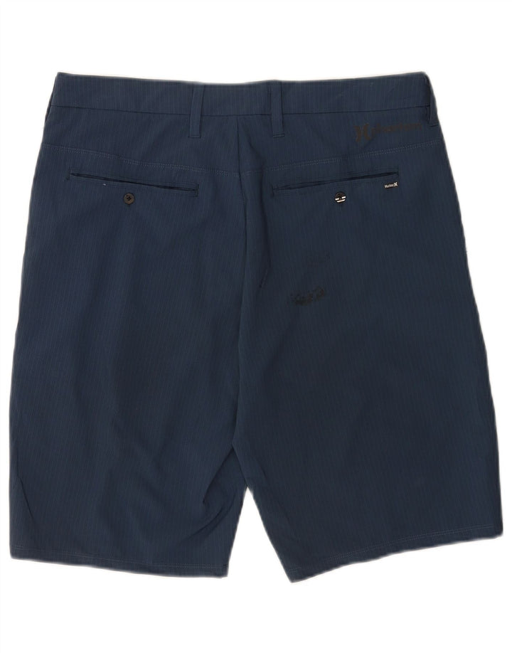 Hurley Herren-Chinoshorts, Größe M, W31, marineblau, gestreift, Polyester