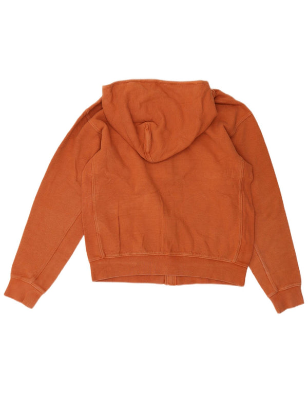 Calvin Klein Mädchen-Kapuzenpullover mit Reißverschluss, 15–16 Jahre, orange Baumwolle