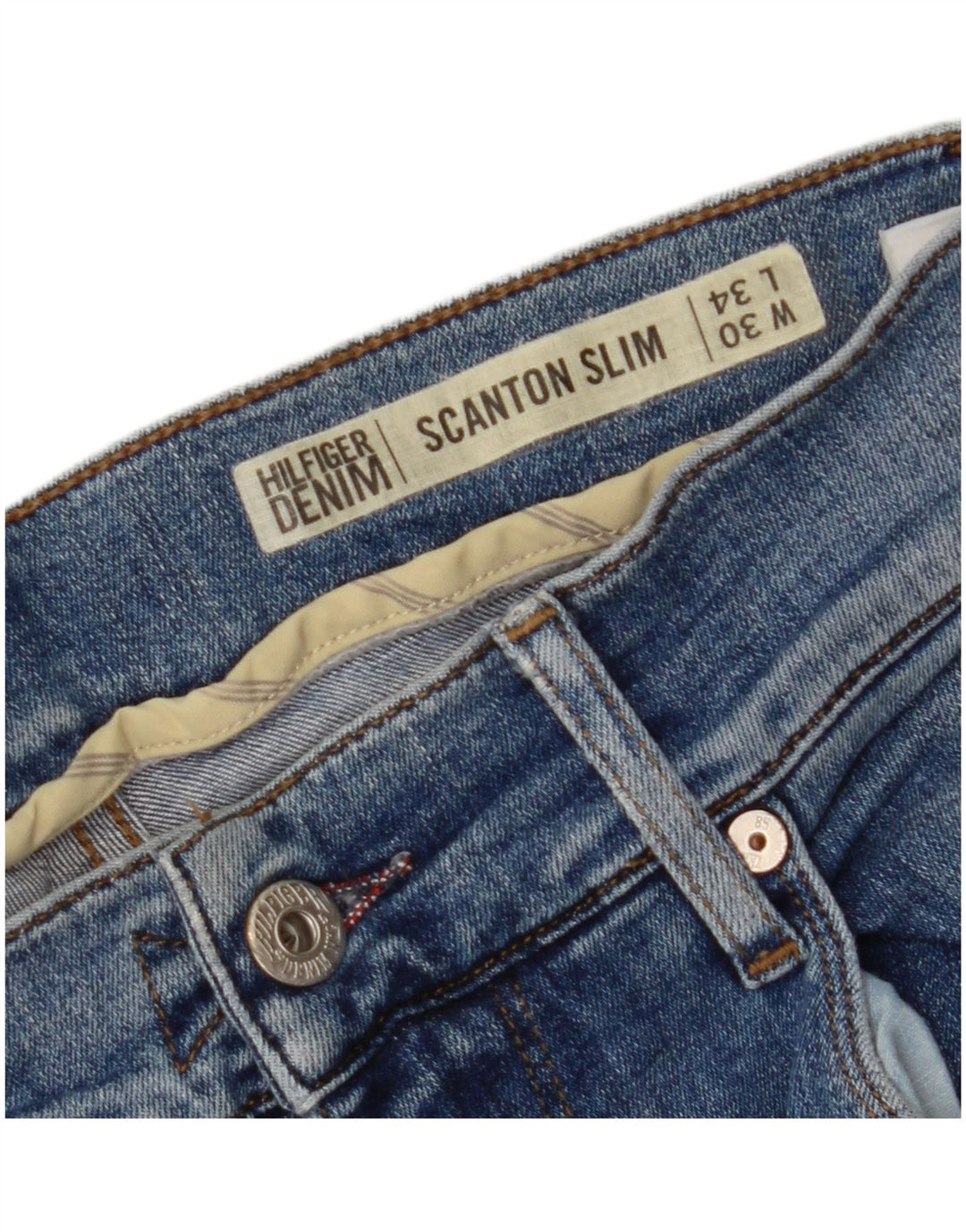 TOMMY HILFIGER Womens Scanton Slim Jeans W30 L34 Blue