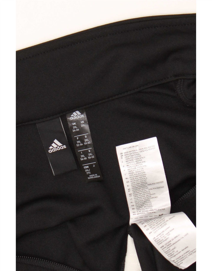 Adidas Damen Trainingsanzug Top Jacke UK 24/26 2XL Schwarz Colourblock Polyester