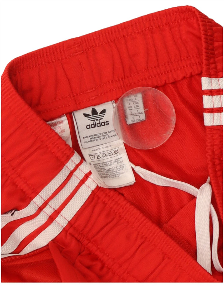 Adidas Jungen-Trainingshose, Jogginghose, 13–14 Jahre, rotes Polyester