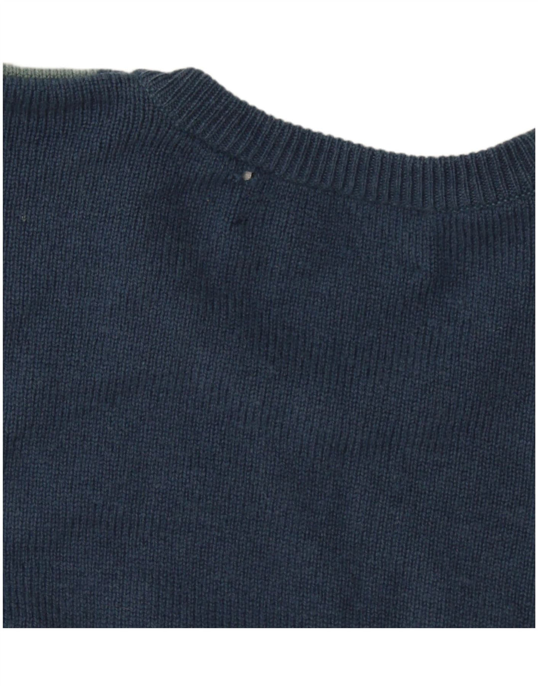Lyle & Scott Herren-Pullover mit Rundhalsausschnitt, Größe L, Marineblau mit Argyle-Muster/Diamantmuster