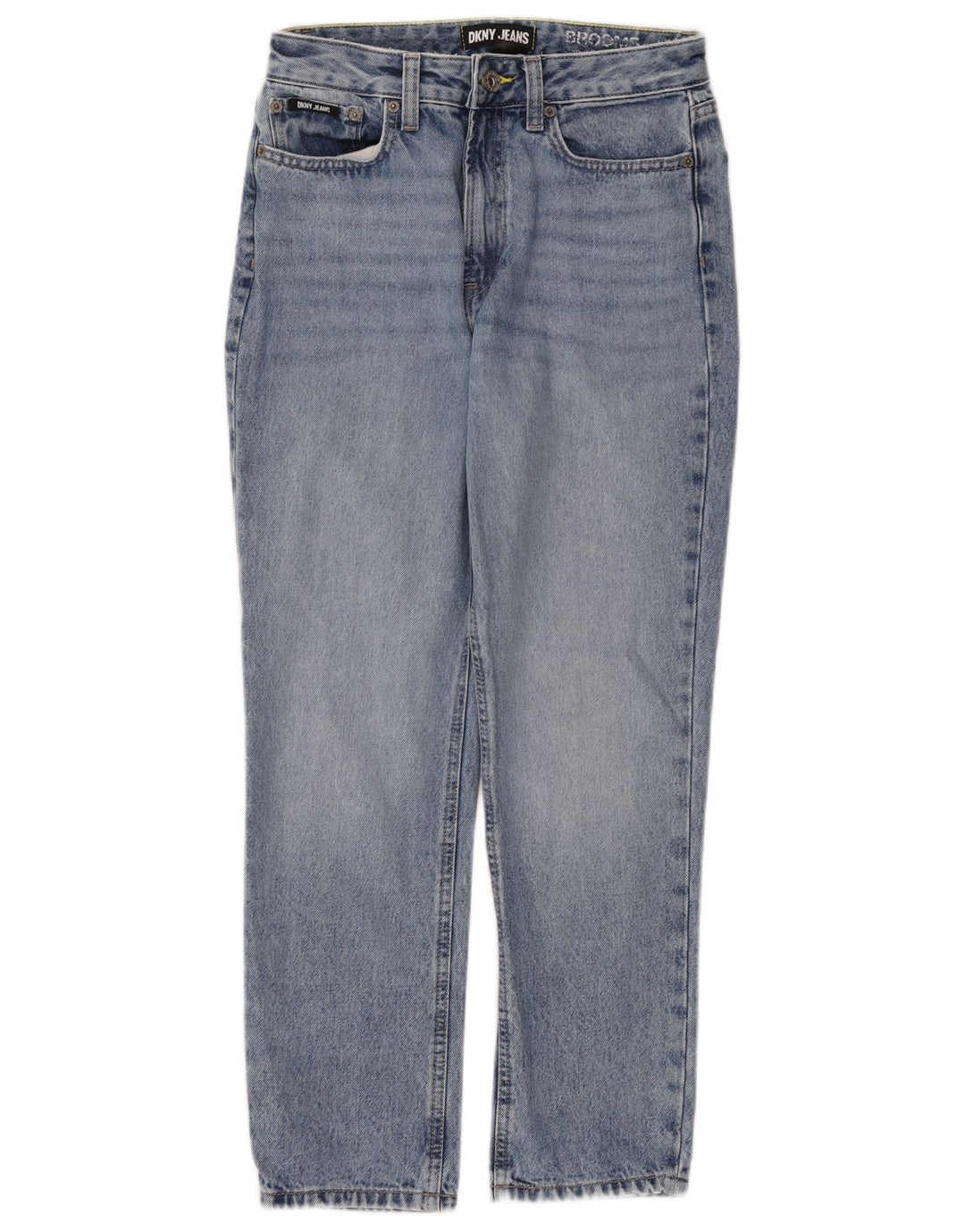 Dkny Damen High Rise Tapered Jeans W28 L27 Blaue Baumwolle