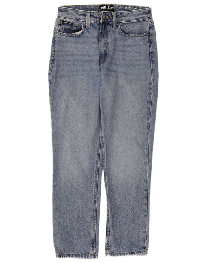 Dkny Damen High Rise Tapered Jeans W28 L27 Blaue Baumwolle