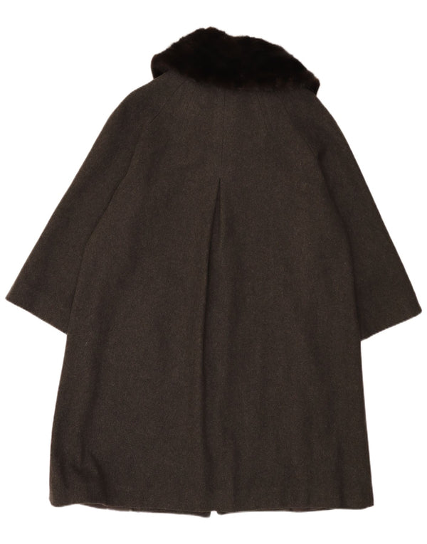 Marella Womens Loose Fit Overcoat UK 14 Large Grey Wool