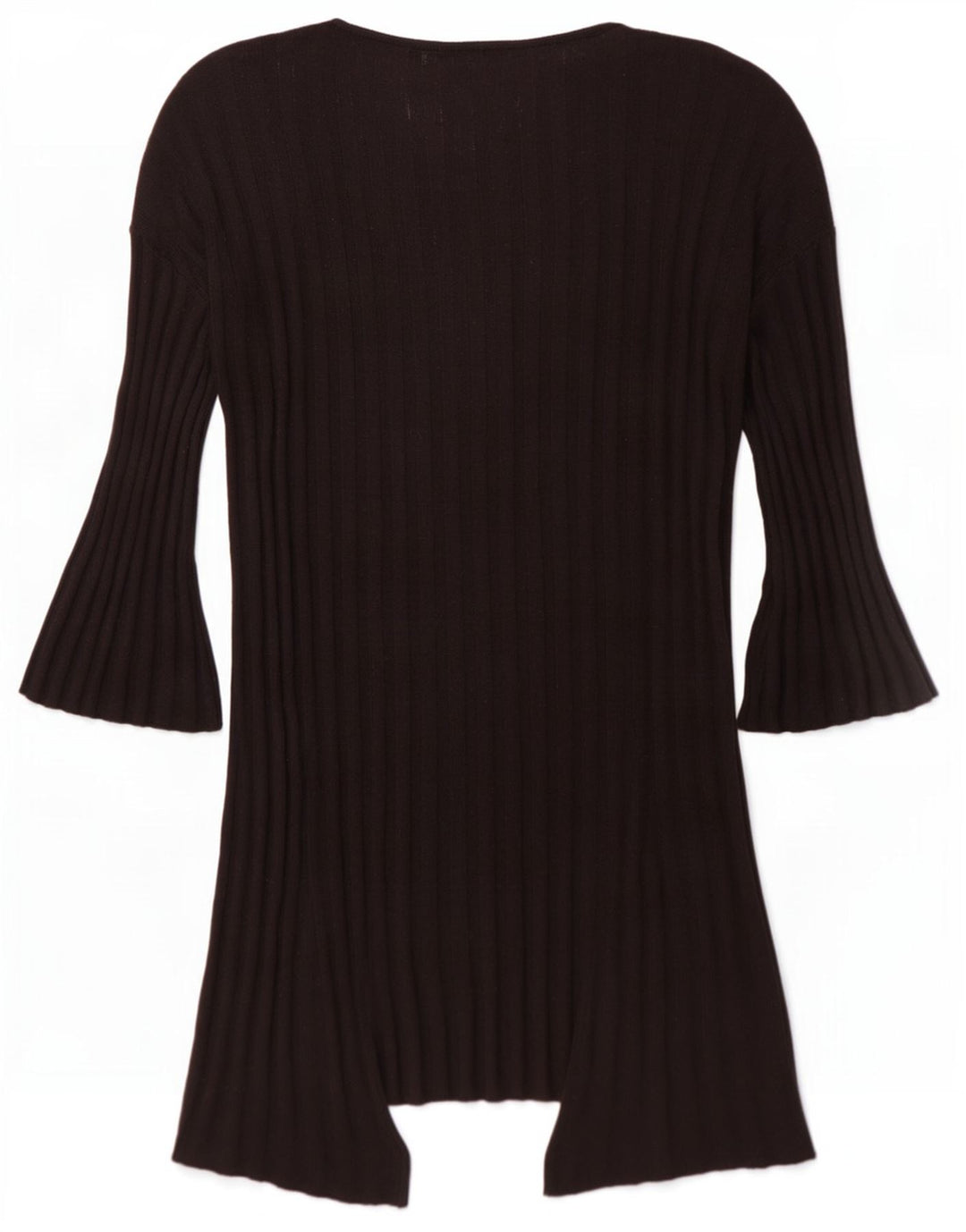 Topshop Damen-Strickjacke, übergroß, lang geschnitten, offen, Gr. 10, Schwarz