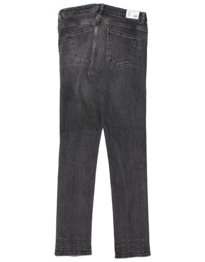 Zara Damen Slim Jeans EU 40 Mittel W30 L30 Grau