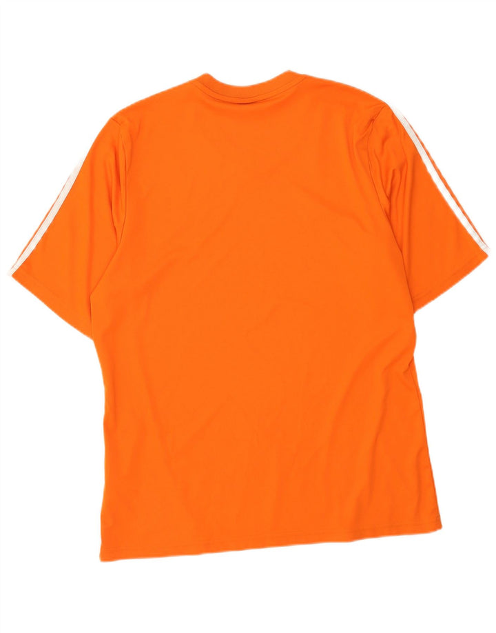 Adidas Herren Climalite T-Shirt Top Large Orange Polyester