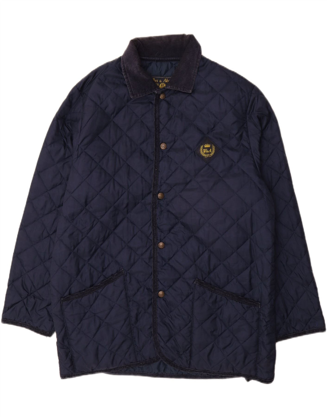 WILKES&AKERMAN Herren Steppjacke UK 40 Large Marineblau Polyamid