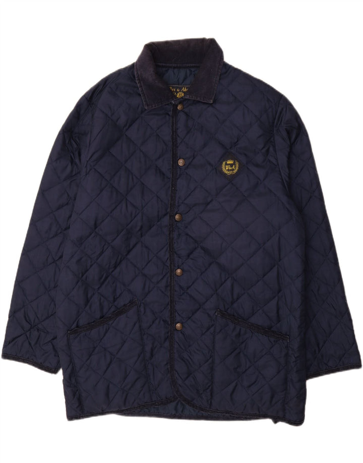 WILKES&AKERMAN Herren Steppjacke UK 40 Large Marineblau Polyamid