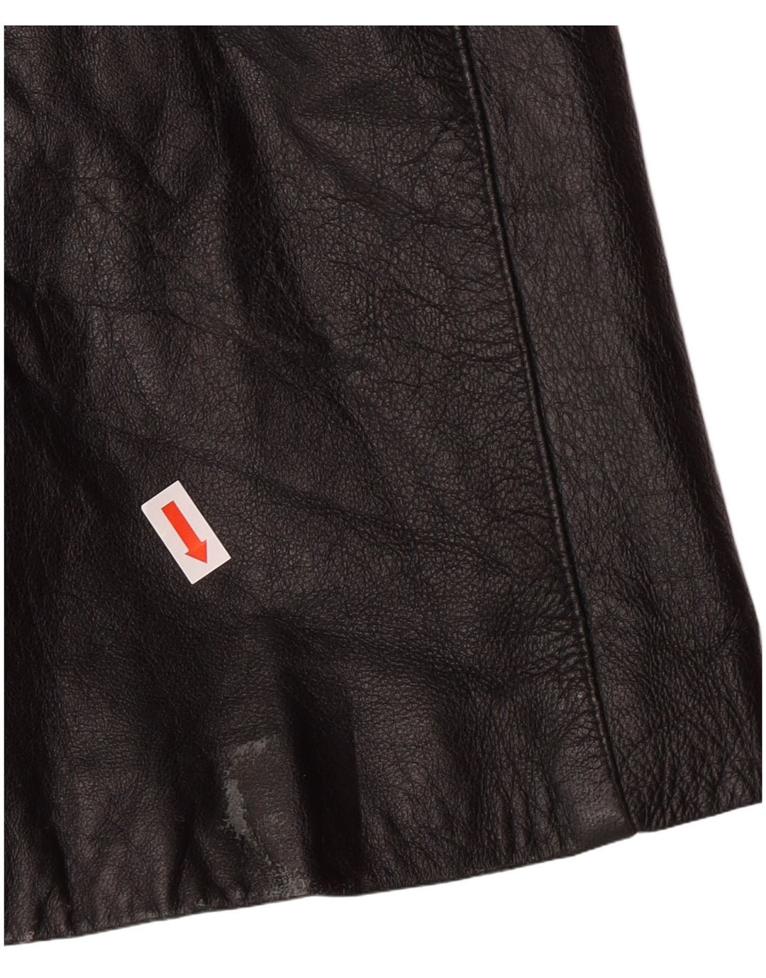 NEUE KOLLEKTION Damen-Ledermantel IT 44 Mittelschwarzes Leder