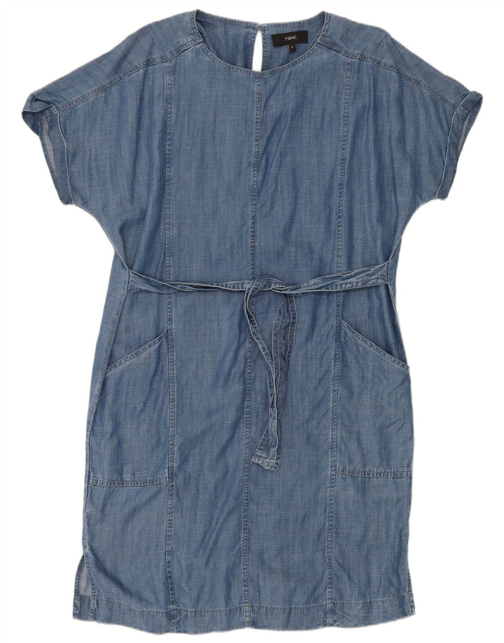 Next Übergroßes Jeanskleid für Damen UK 12 Mittelblaues Lyocell