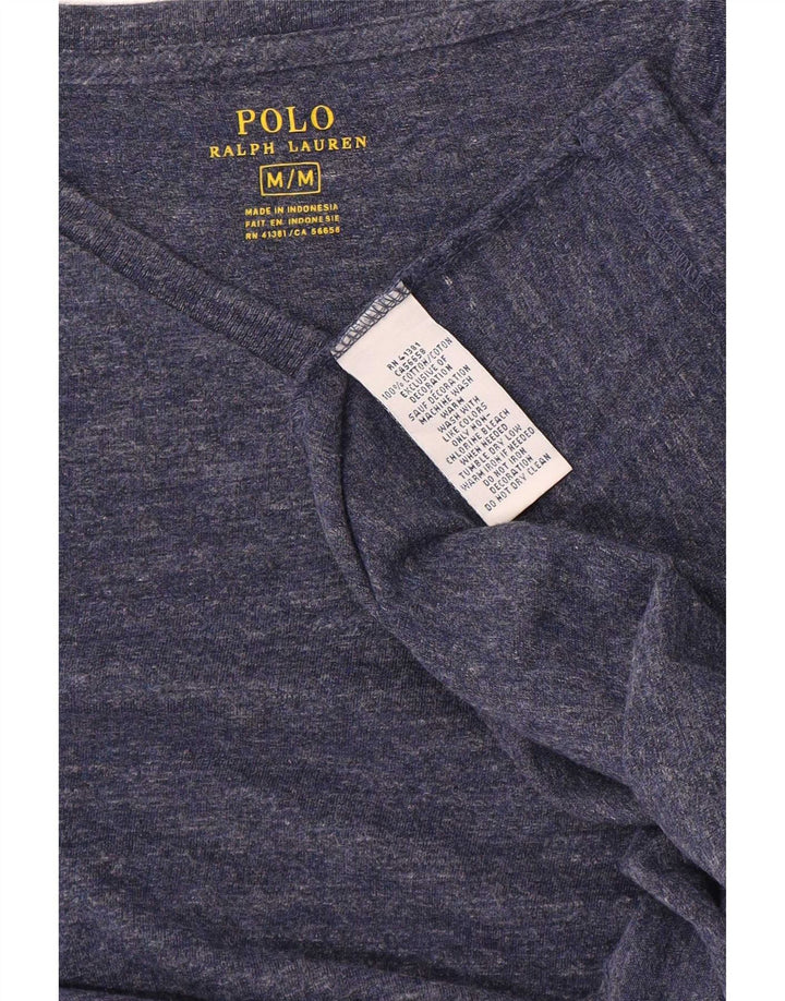 Polo Ralph Lauren Herren-Oberteil, langärmelig, mittelblau, Baumwolle