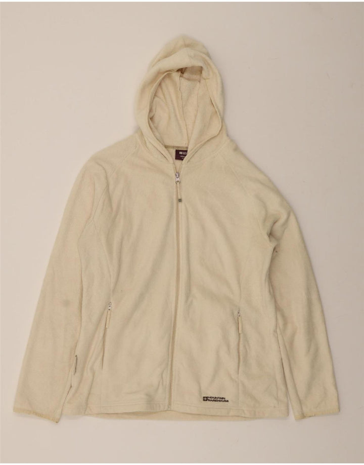 MOUNTAIN WAREHOUSE Womens Fleece Jacket UK 16 Large Off White Polyester Vintage Mountain Warehouse and Second-Hand Mountain Warehouse from Messina Hembry 