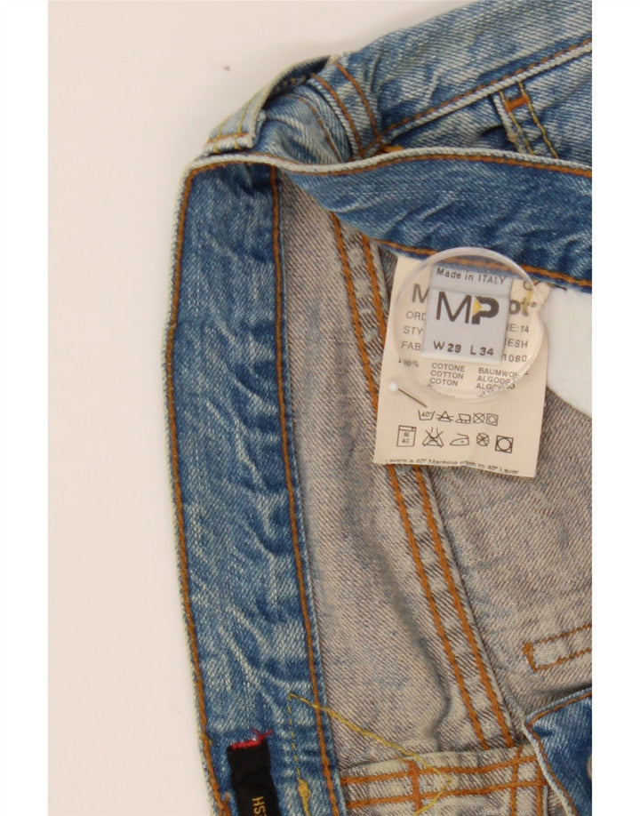 MELTIN' POT Womens Mesh Straight Jeans W28 L34 Blue Cotton Vintage Meltin' Pot and Second-Hand Meltin' Pot from Messina Hembry 