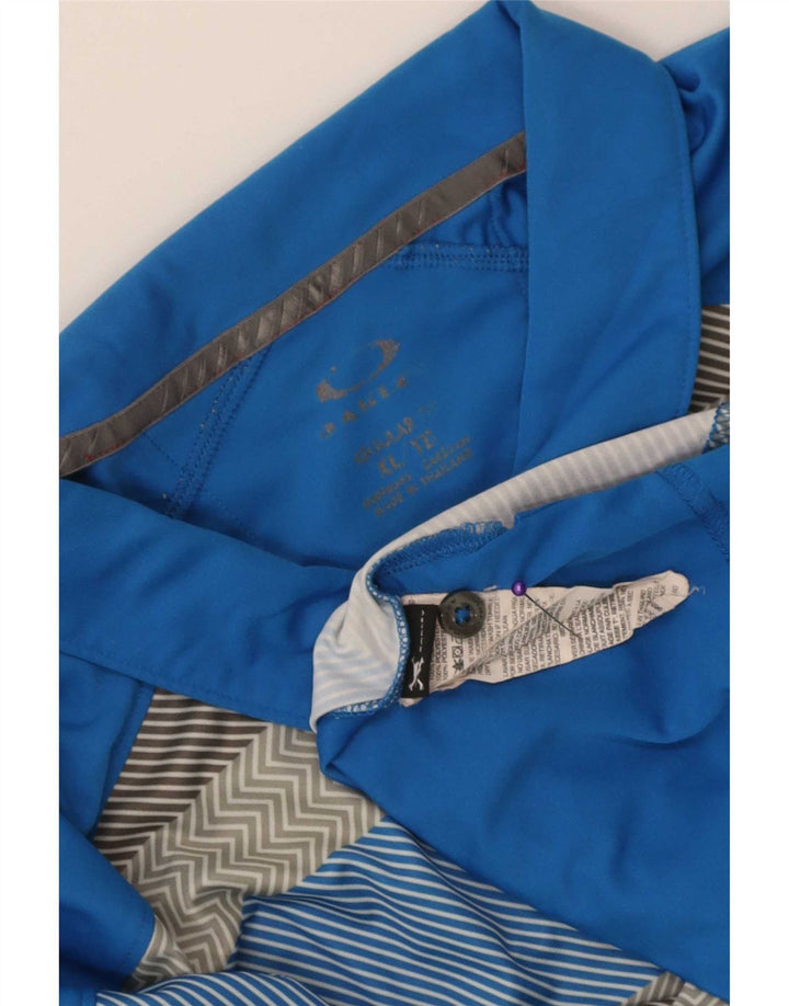Oakley Herren-Poloshirt XL, blau gestreift, Polyester