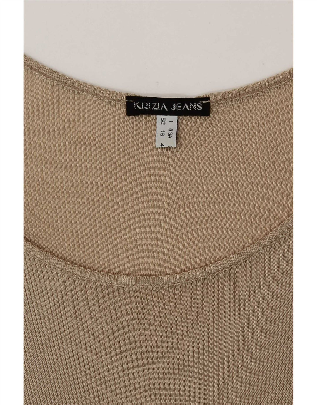 Krizia Damen Weste Top UK 20 2XL Beige