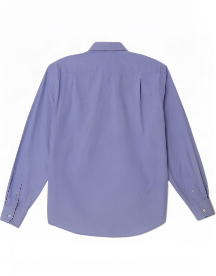 Hugo Boss Herrenhemd Größe 39 15 1/2 mittelblaue Baumwolle