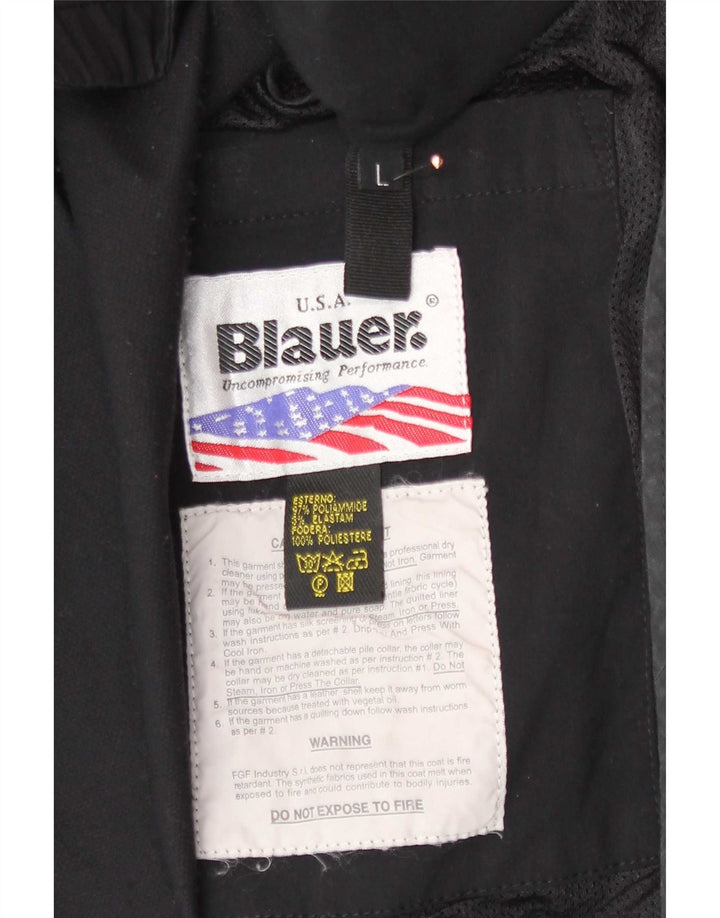Blauer Damen Regenjacke UK 14 Large Schwarz Polyamid