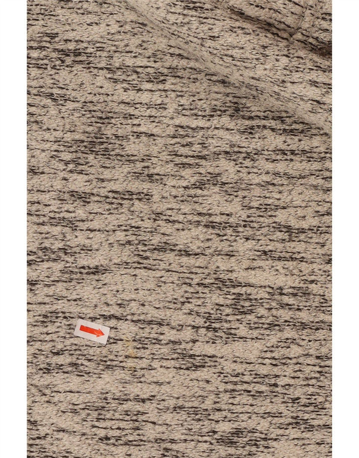 WEIRD FISH Herren-Kapuzenpullover, klein, grau meliert