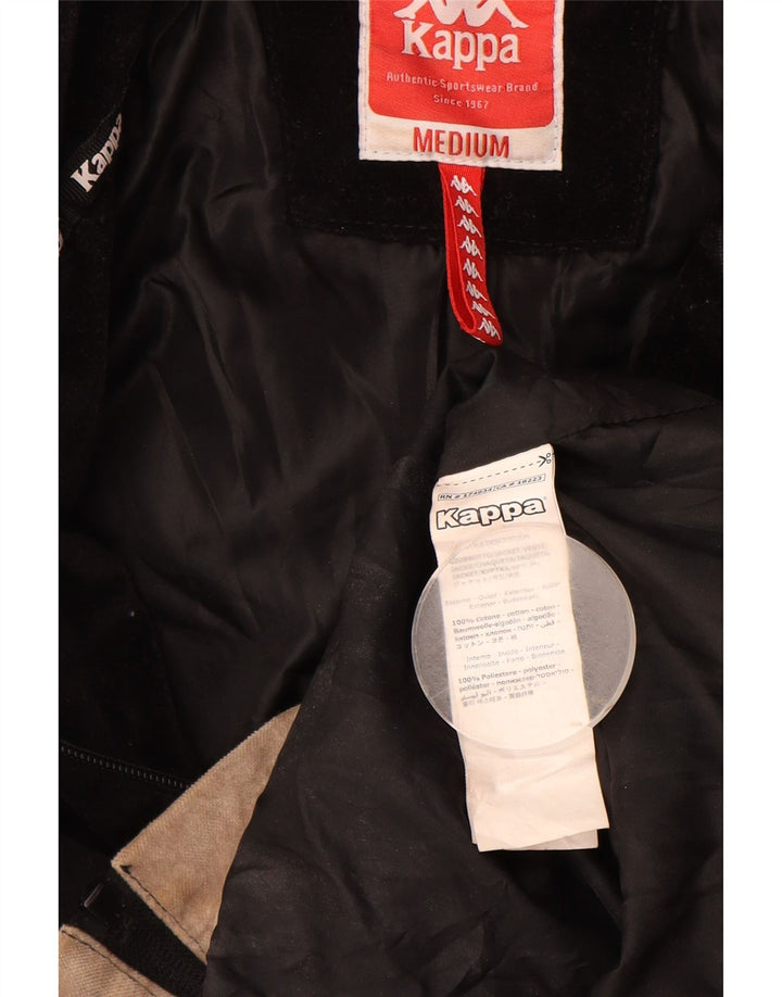 Kappa Herren-Bomberjacke mit Grafik, UK 38, Mittelschwarz, Colourblock-Baumwolle