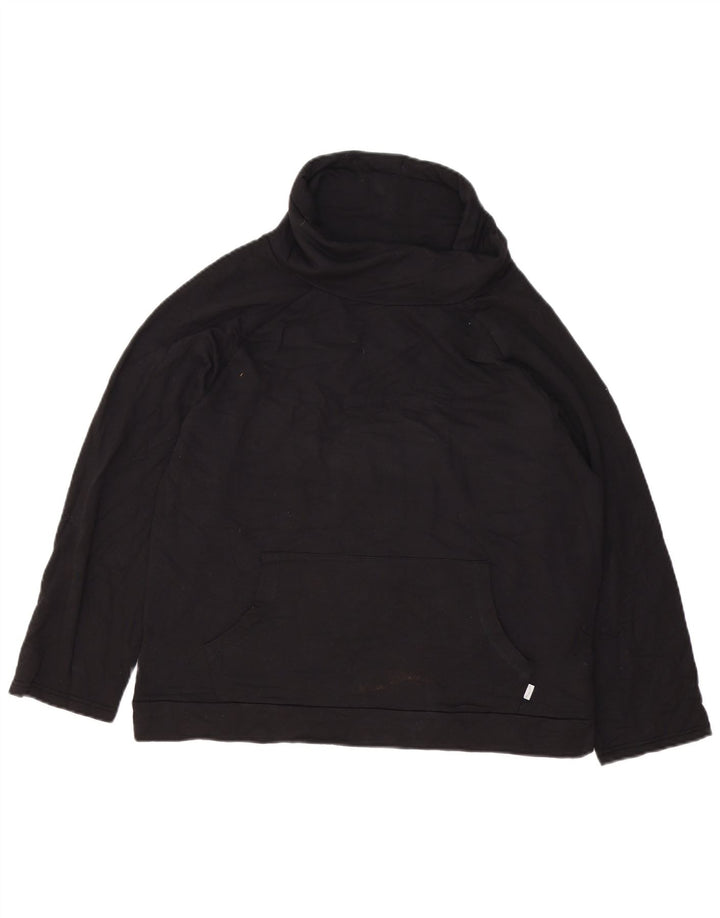 Fat Face Damen-Sweatshirt mit Rollkragen, übergroß, Gr. 10, Größe S, Schwarz