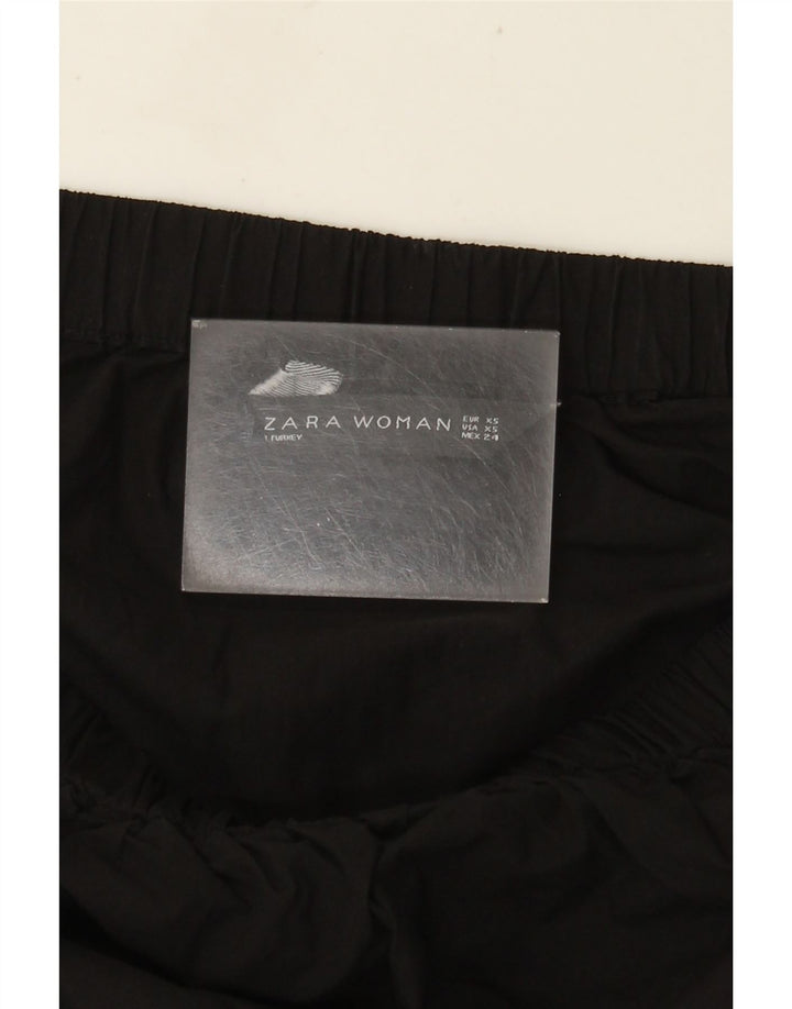 Zara Damen Übergroßes schulterfreies Top UK 6 XS Schwarz