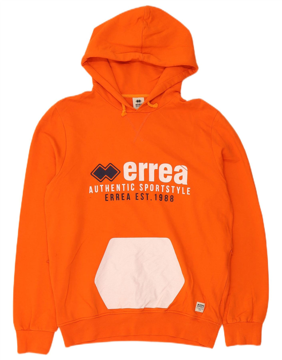ERREA Herren-Kapuzenpullover mit Grafik, XL, Orange, Farbblock