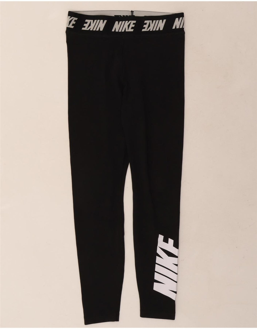 Nike Damen Graphic Leggings UK 12 Medium Schwarz