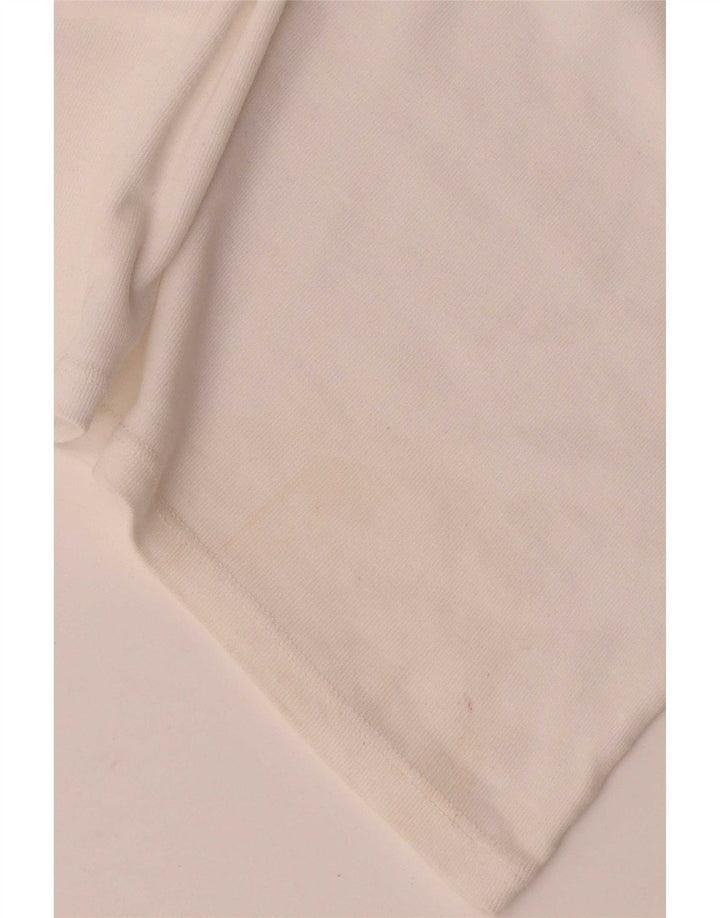 Massimo Dutti Damen T-Shirt Top UK 14 Large Weiß Colourblock