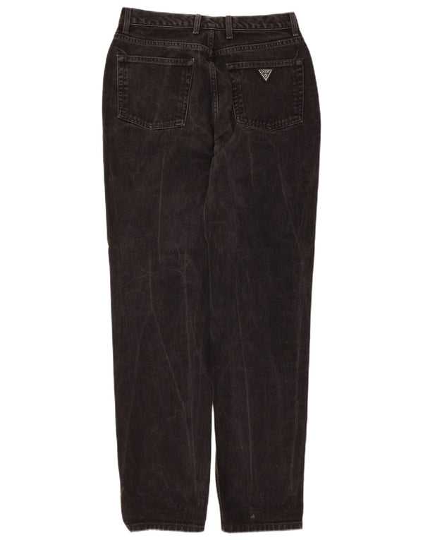 Guess Damen Tapered Jeans W31 L30 Schwarze Baumwolle