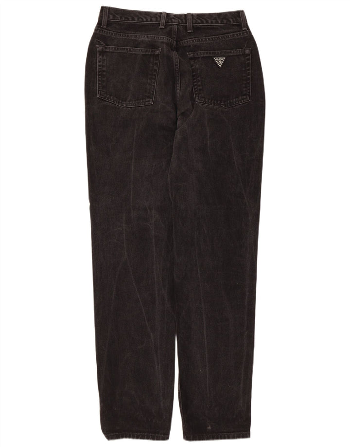 Guess Damen Tapered Jeans W31 L30 Schwarze Baumwolle