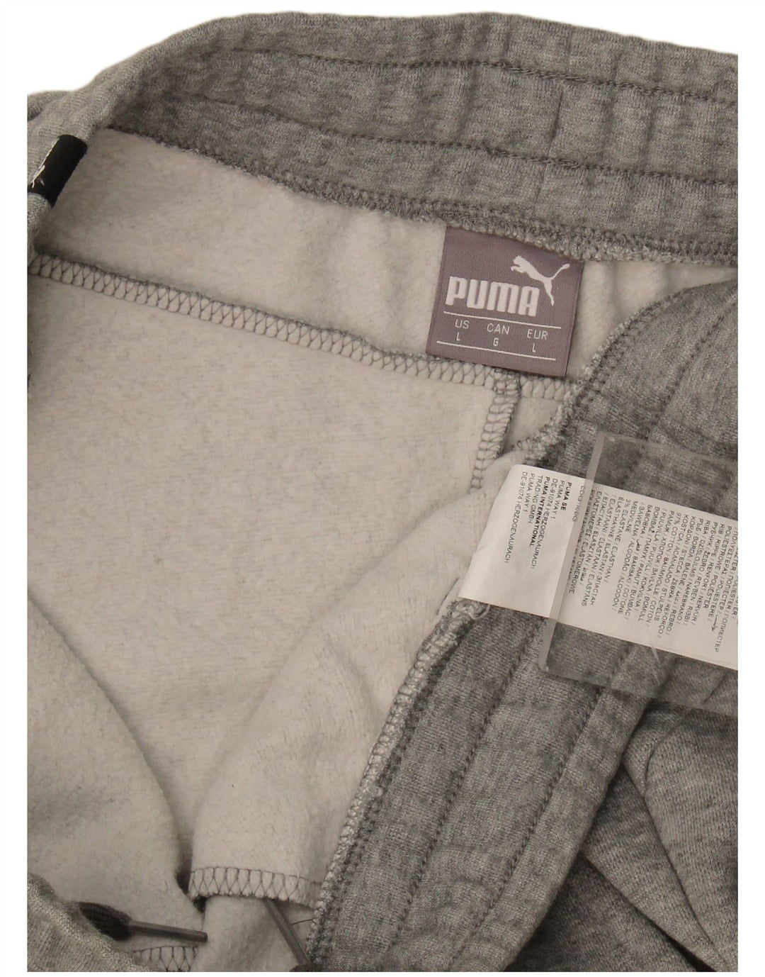 Puma Herren-Trainingshose, Jogginghose, Größe L, Grau, Baumwolle