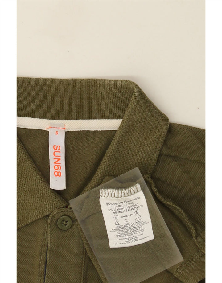 Sun68 Herren-Poloshirt, Größe S, Khaki, Baumwolle