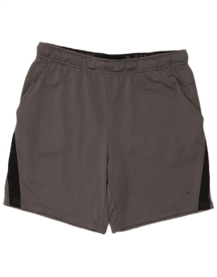 Nike Herren Dri Fit Standard Sportshorts, großes graues Farbblock-Polyester