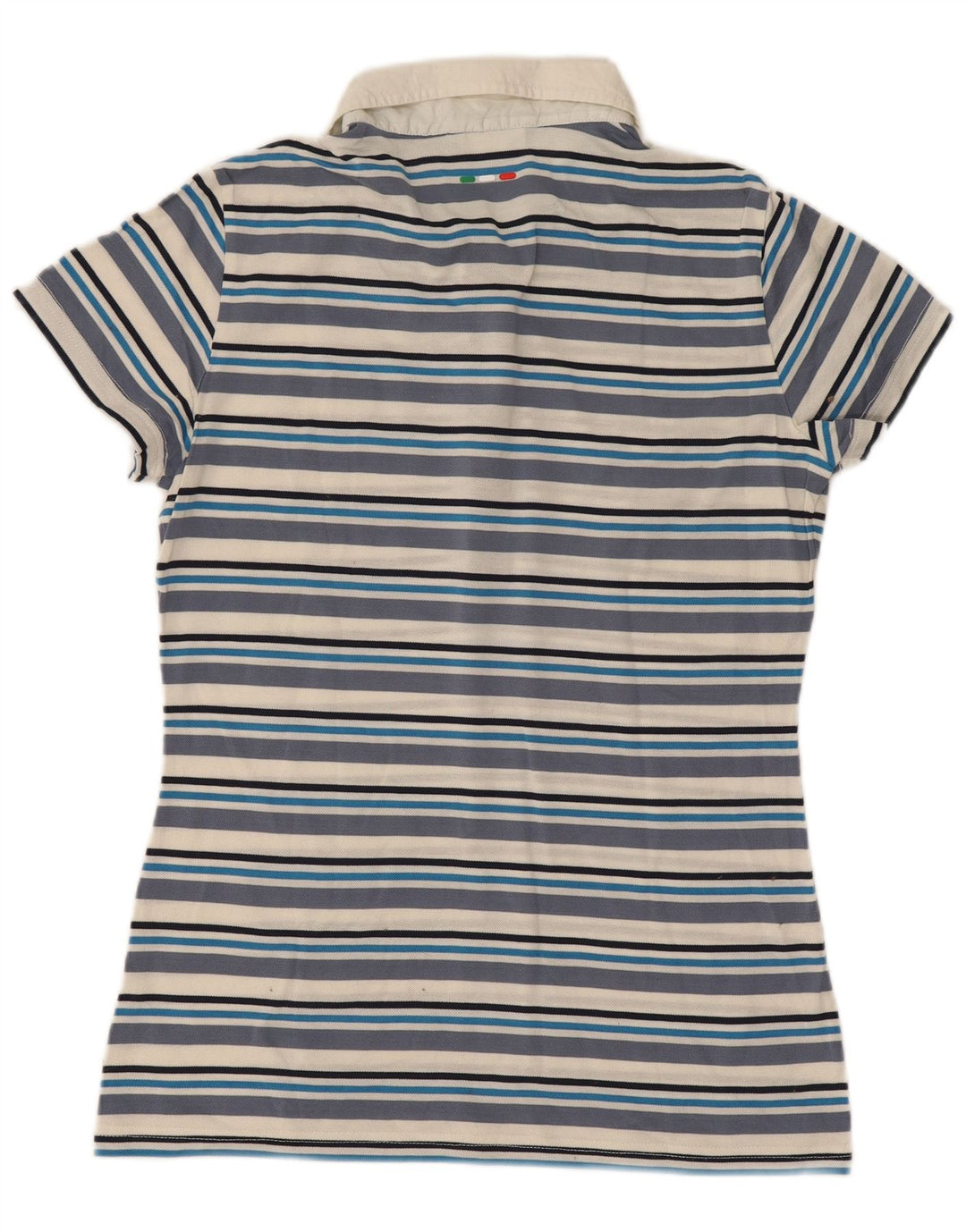 Fila Damen Poloshirt UK 12 Mittelblau gestreift