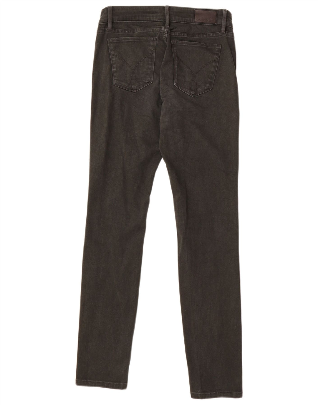 CALVIN KLEIN Womens Slim Jeans W28 L32 Grey Cotton