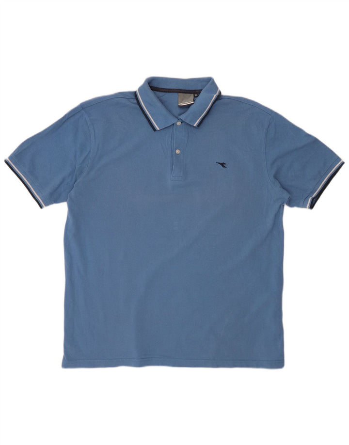 DIADORA Herren Poloshirt XL Blau Baumwolle