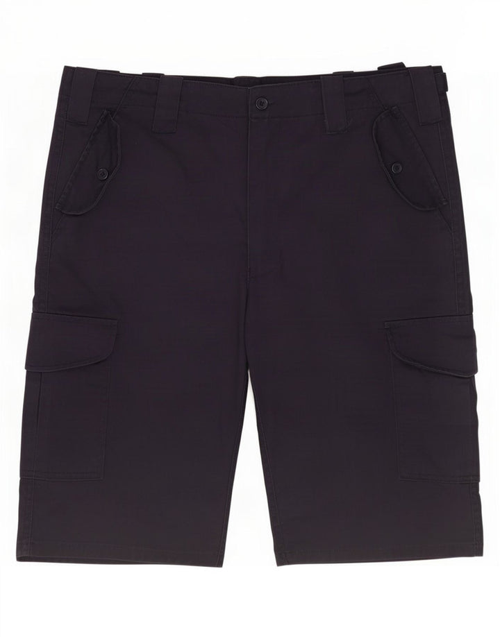 Vintage Herren Cargo Shorts Medium W32 Marineblau Polyester