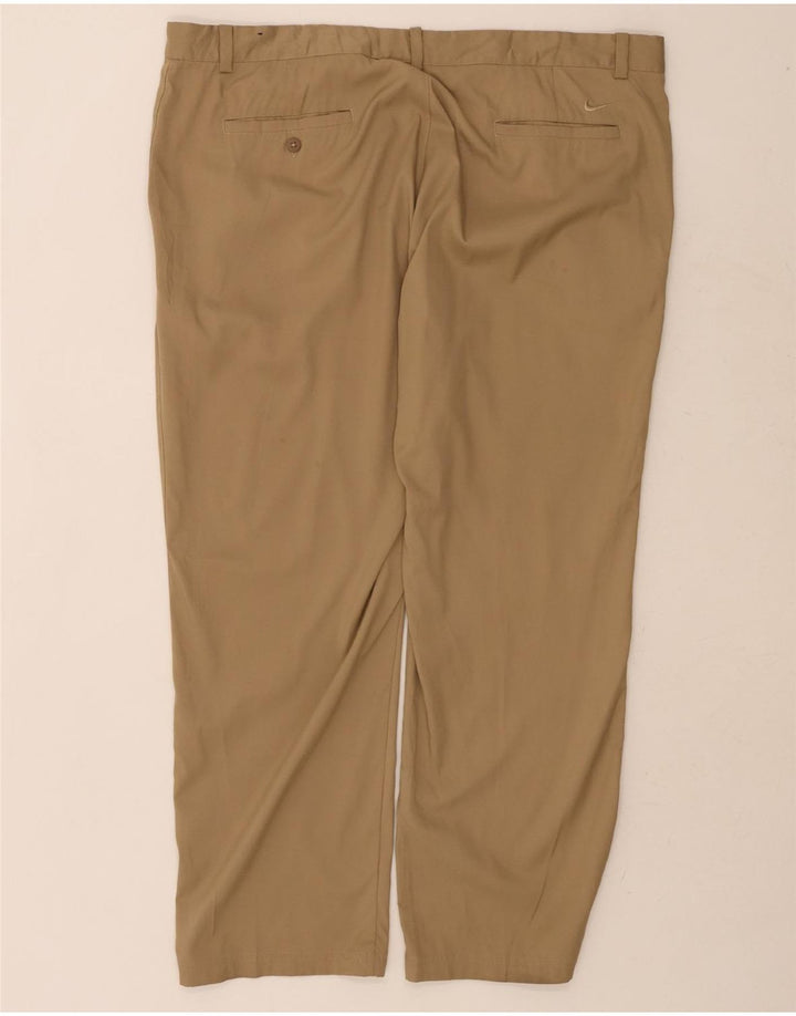 NIKE Mens Dri Fit Straight Chino Trousers W42 L30 Beige Polyester Vintage Nike and Second-Hand Nike from Messina Hembry 