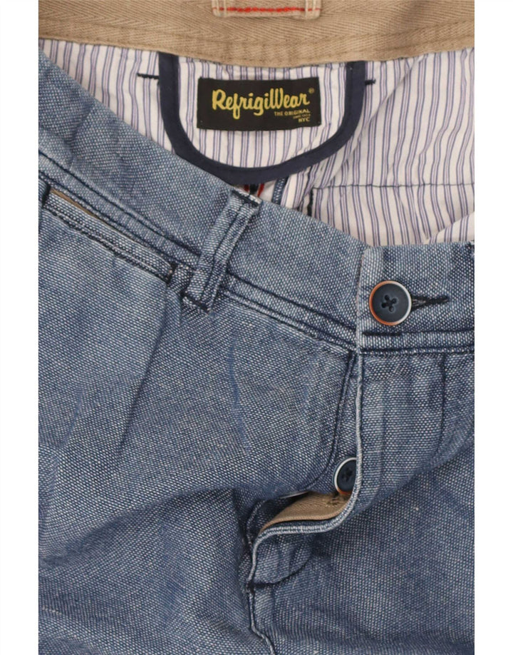 Refrigiwear Regular Chino-Shorts für Damen, W30, mittelblaue Baumwolle