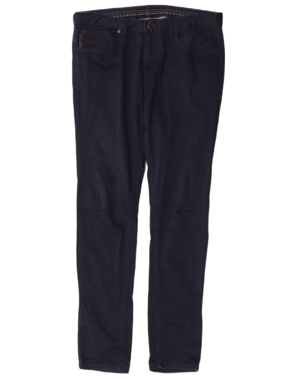 Zara Herren Skinny Casual Hose EU 42 Large W32 L30 Marineblau