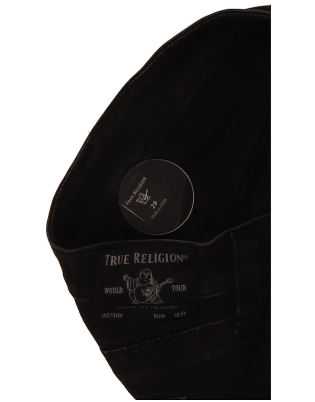 True Religion Damen Skinny Jeans W28 L28 Schwarz