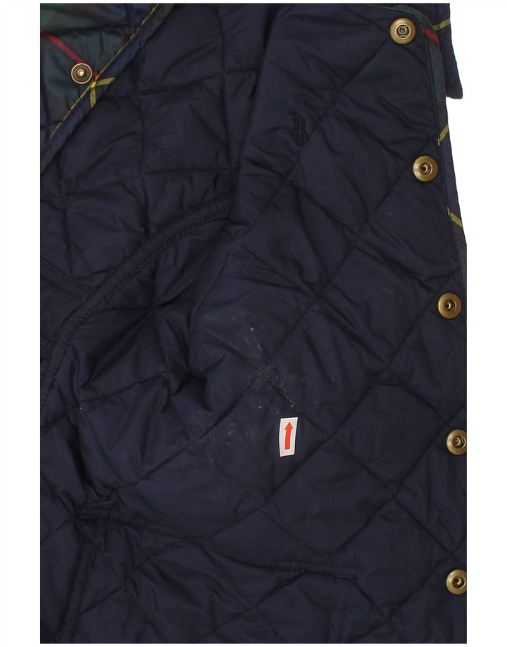 Ralph Lauren Steppjacke für Mädchen, 3–4 Jahre, marineblau kariert