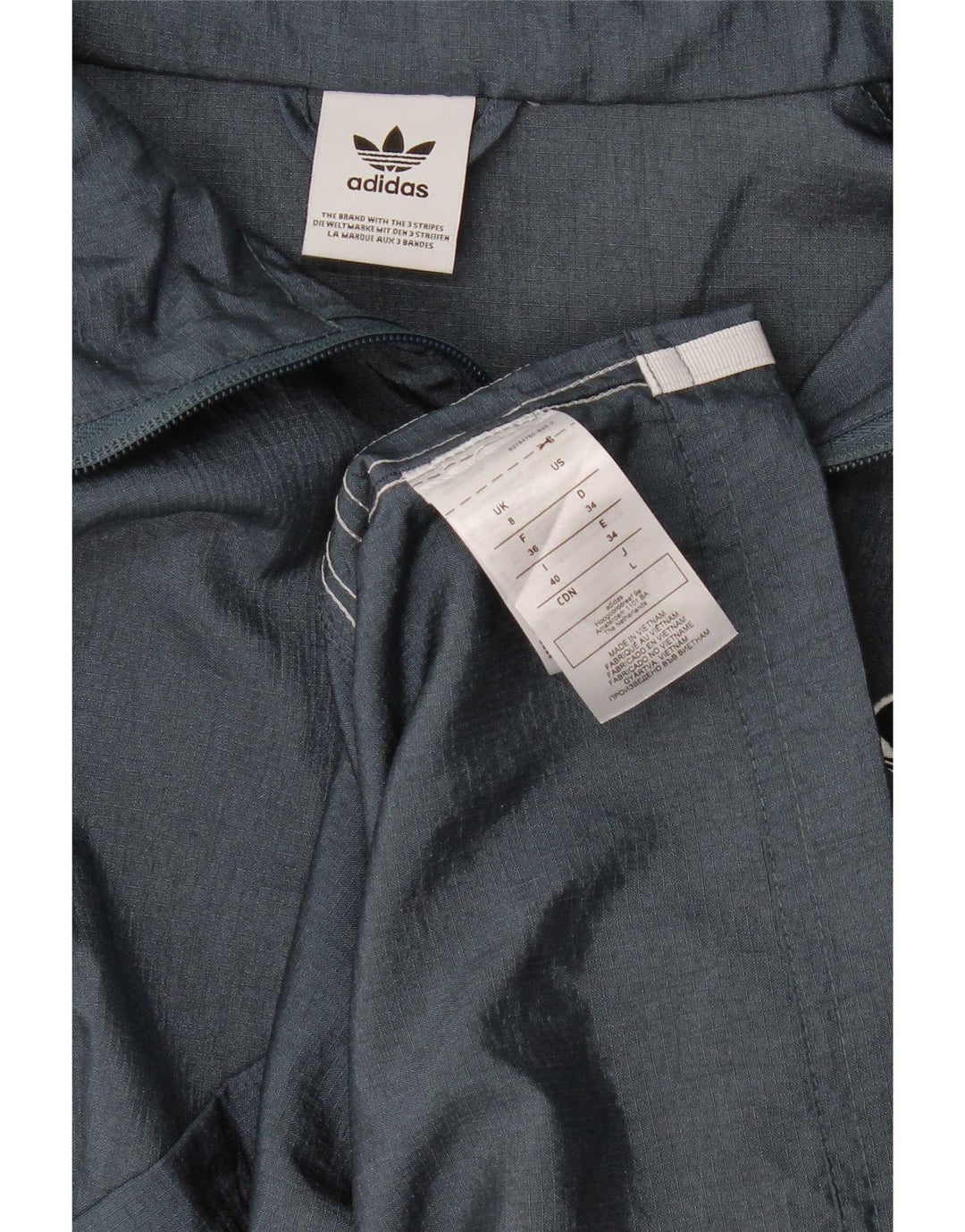 Adidas Damen Übergroße Utility-Jacke UK 8 Small Blau Polyamid