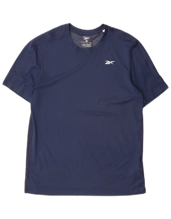 Reebok Herren Speedwick T-Shirt Top Medium Marineblau Polyester