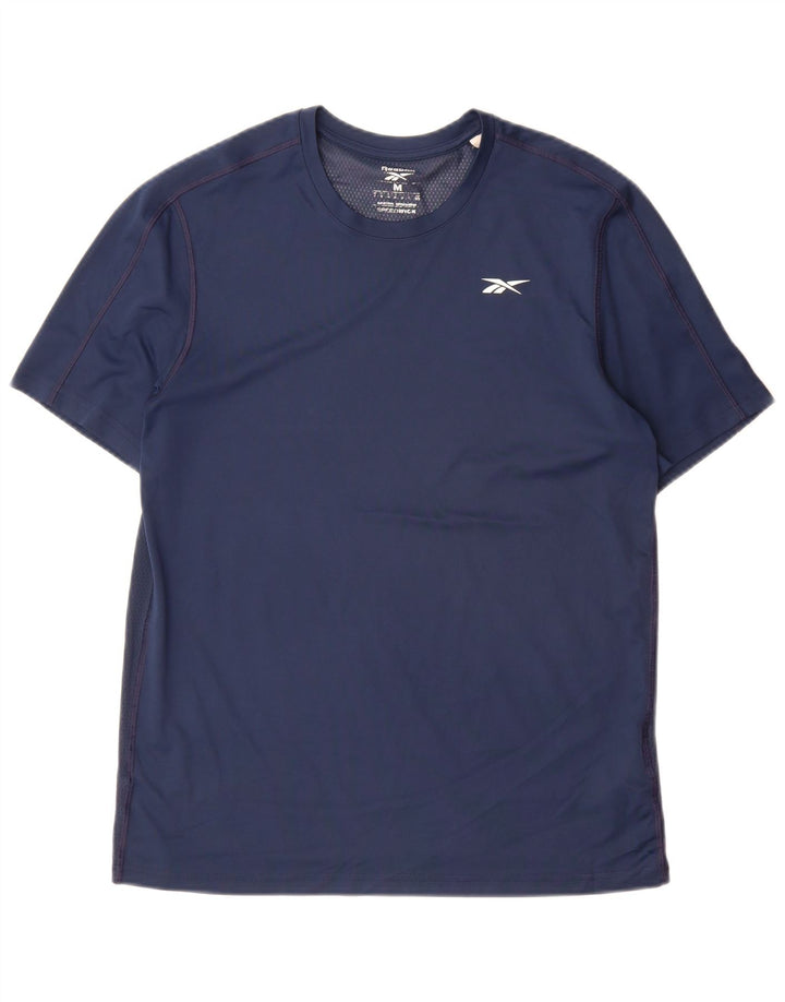 Reebok Herren Speedwick T-Shirt Top Medium Marineblau Polyester