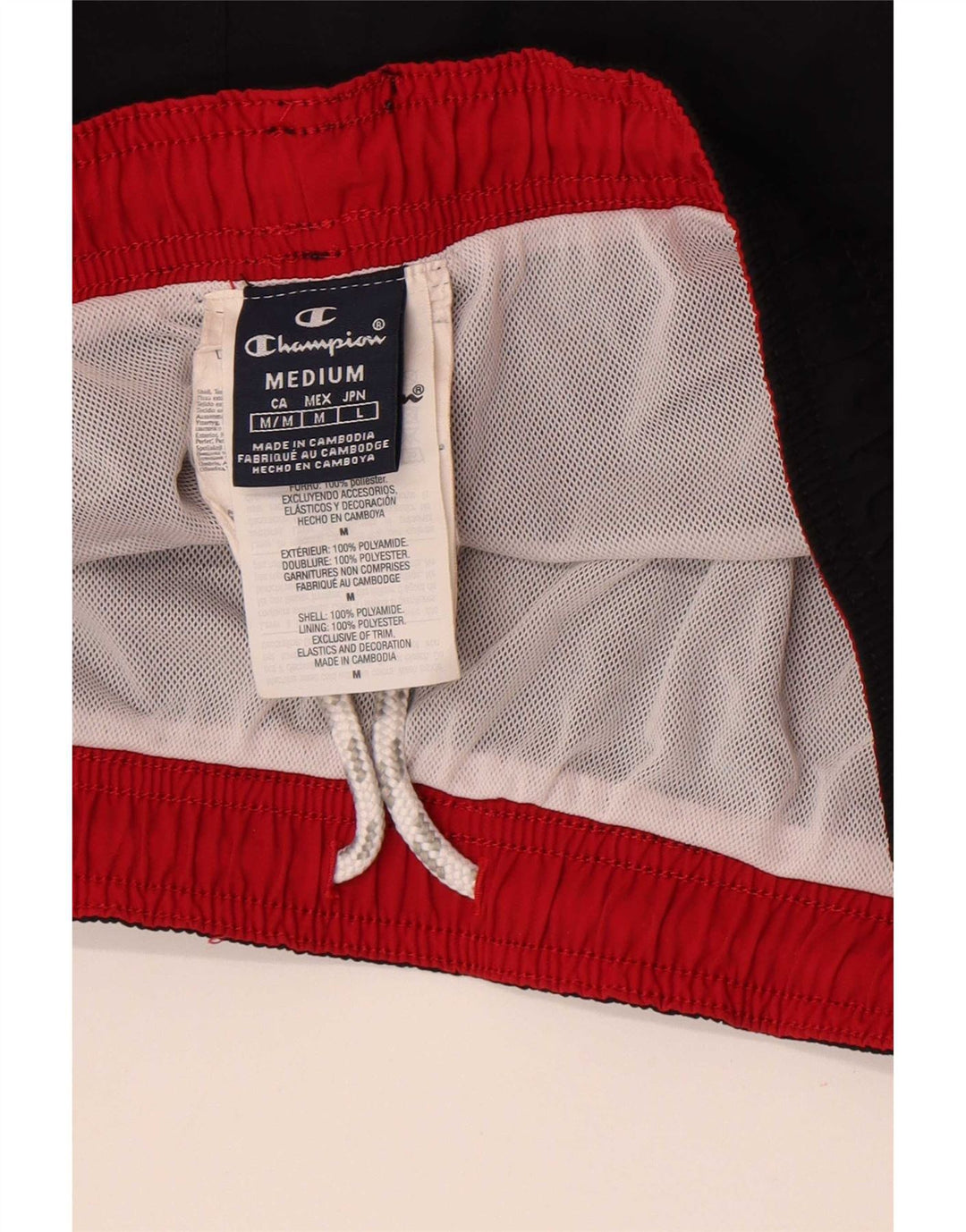 Champion Herren Badeshorts mit Grafik, Mittelschwarz, Polyamid