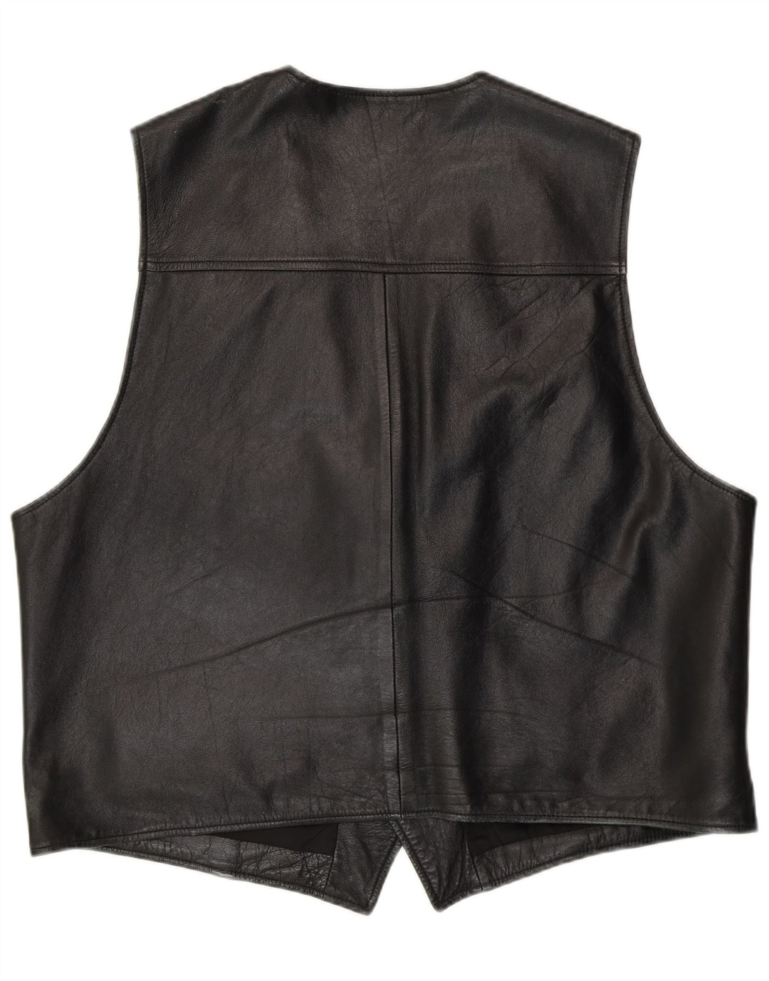 C&A Herren Lederweste XL Schwarzes Leder