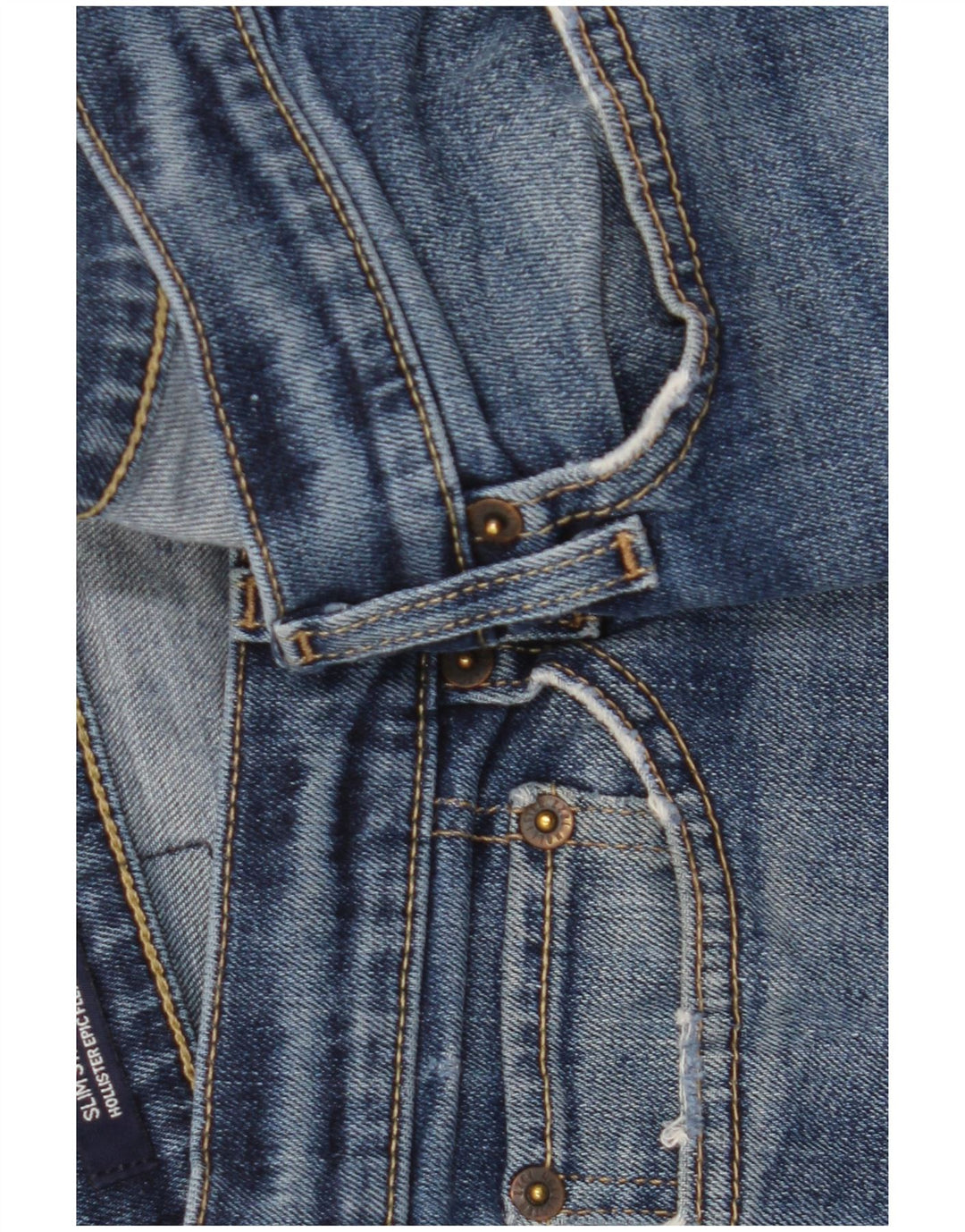 Hollister Herren Slim Jeans W30 L30 Blaue Baumwolle